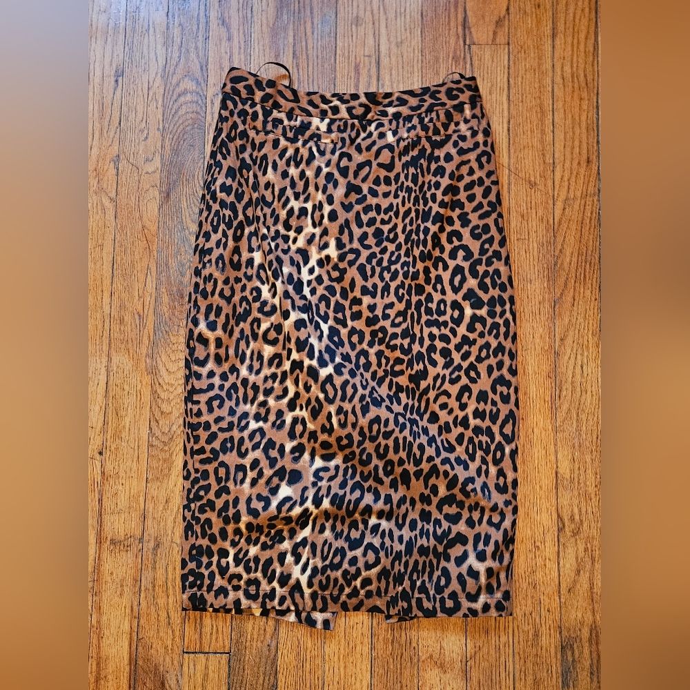 Banned Apparel Leopard Print Wiggle Pencil Skirt Size Small